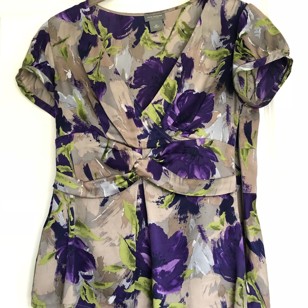 Ann Taylor Silk Floral Blouse